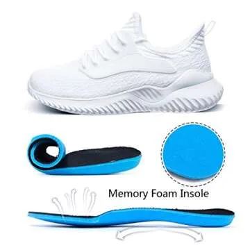 Akk White Tennis Shoes for Women Slip On Comfort Sneakers