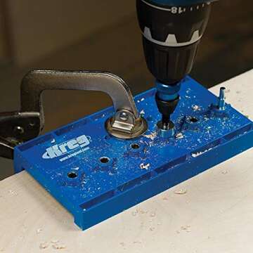 KREG KMA3200 Shelf Pin Drilling Jig and Kreg KHC-PREMIUM Face Clamp