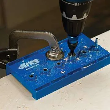KREG KMA3200 Shelf Pin Drilling Jig and Kreg KHC-PREMIUM Face Clamp