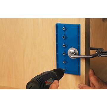 KREG KMA3200 Shelf Pin Drilling Jig and Kreg KHC-PREMIUM Face Clamp