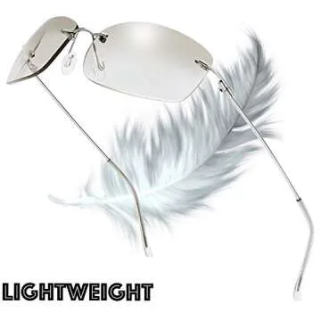 The Fresh Minimalist Small Rectangular Sunglasses Clear Eyewear Spring Hinge - Gift Box Package (1MC-Silver, Clear, 58)