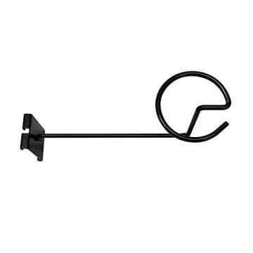 DBM IMPORTS 4 Pc Gloss Black Hat Hanger Gridwall Hooks Slat Panels Cap Rack Faceout Retail Display Wall Fixtures