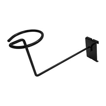 DBM IMPORTS 4 Pc Gloss Black Hat Hanger Gridwall Hooks Slat Panels Cap Rack Faceout Retail Display Wall Fixtures