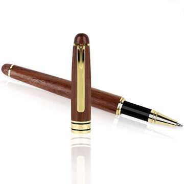 BEILUNER Luxury Walnut Ballpoint Pen Writing Set - Elegant Fancy Nice Gift Pen Set for Signature Exe...