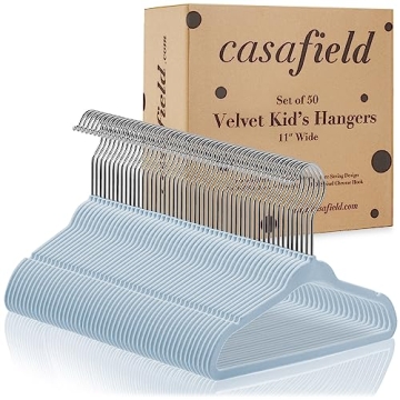 Casafield Velvet Baby Hangers - 50 Count for Toddlers