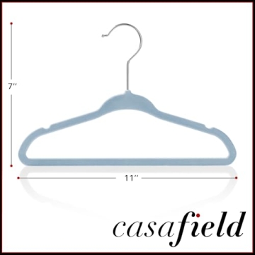 Casafield Velvet Baby Hangers - 50 Count for Toddlers