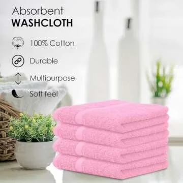Avalon Towels Washcloths Pack of 36 - Soft & Absorbent
