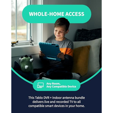 Tablo 4th Gen 2-Tuner Over-The-Air (OTA) DVR + 35-Mile Indoor TV Antenna - Watch, Pause & Record Live TV, News, Sports & Movies in Your Home Over Wi-Fi - 50+ Hrs Recording - No Subscriptions (Renewed)