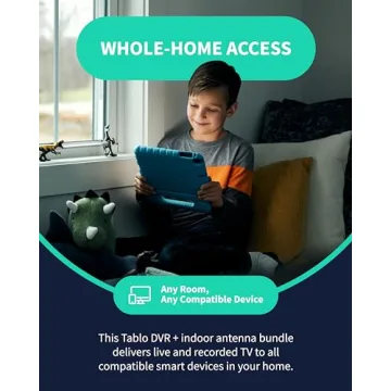 Tablo 4th Gen 2-Tuner Over-The-Air (OTA) DVR + 35-Mile Indoor TV Antenna - Watch, Pause & Record Live TV, News, Sports & Movies in Your Home Over Wi-Fi - 50+ Hrs Recording - No Subscriptions (Renewed)