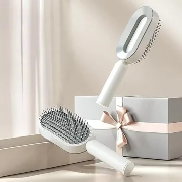 JiedHiur Stylish Self Cleaning Hair Brush for Women