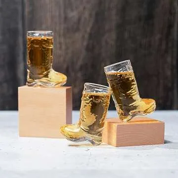 Cowboy Boot Shot Glass Set for Bachelorette Parties