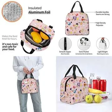 YUANXCUSTOM Adults Teen Cute Casual Backpack with Lunch Bag Lightweight College Bookbag (moon2)