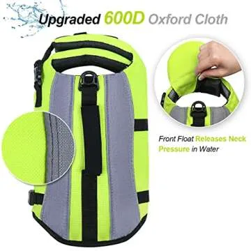 VIVAGLORY Dog Life Jacket with Reflective Trims & Float