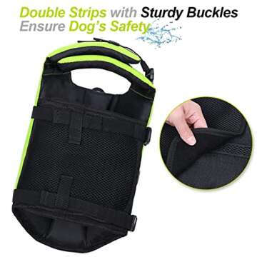 VIVAGLORY Dog Life Jacket with Reflective Trims & Float