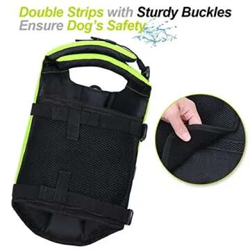 VIVAGLORY Dog Life Jacket with Reflective Trims & Float