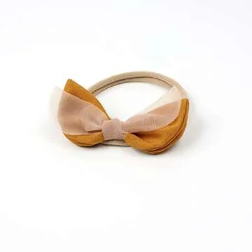 HOOLCHEAN Baby Girls Cotton Gauze Ruffle Bloomer Shorts with Bowknot Headband (Khaki, S: 0-6 Months)