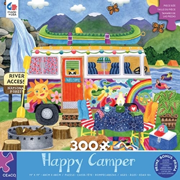 Ceaco Happy Camper 300 Piece Jigsaw Puzzle for Fun