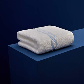 Luxury 1000 Gram Egyptian Cotton Bath Towel Blue Chain