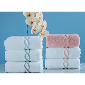 Luxury 1000 Gram Egyptian Cotton Bath Towel Blue Chain