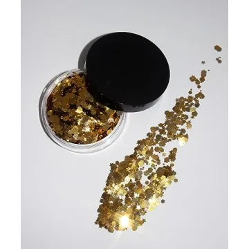 Rhythm Biodegradable Chunky Glitter // Karizma Beauty Gold Bio Glitter Eco Glitter Face Glitter Festival Chunky 10g