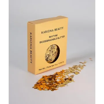 Rhythm Biodegradable Chunky Glitter // Karizma Beauty Gold Bio Glitter Eco Glitter Face Glitter Festival Chunky 10g