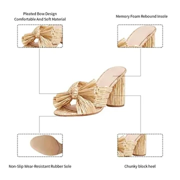 Stylish MICIFA Women's Bow Heeled Sandals for Every Occasion