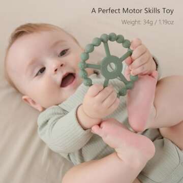 3 Pack Ring Teether for Infants - Safe Teething Relief