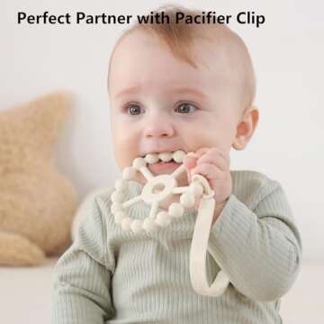 3 Pack Ring Teether for Infants - Safe Teething Relief