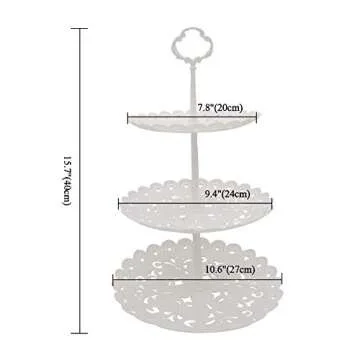Elegant 3 Tier Dessert Stand for Parties and Weddings
