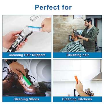 DAYGOS 24pcs Handle Grip Nail Brush - Finger Nail Brushes for Cleaning Fingernails, Hand Fingernail Scrub Brush Kits for Toes and Nails Cleaner, Long Handle Pedicure Brushes, Multicolor