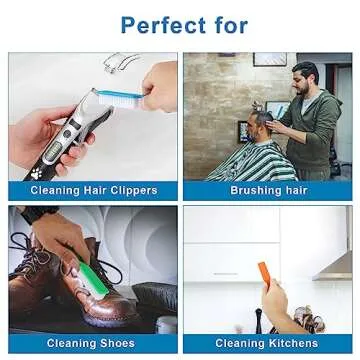 DAYGOS 24pcs Handle Grip Nail Brush - Finger Nail Brushes for Cleaning Fingernails, Hand Fingernail Scrub Brush Kits for Toes and Nails Cleaner, Long Handle Pedicure Brushes, Multicolor