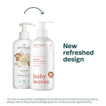 ATTITUDE Baby Lotion, EWG Verified Moisturizer, Vegan & Cruelty-Free, Pear Nectar, 16 Fl Oz