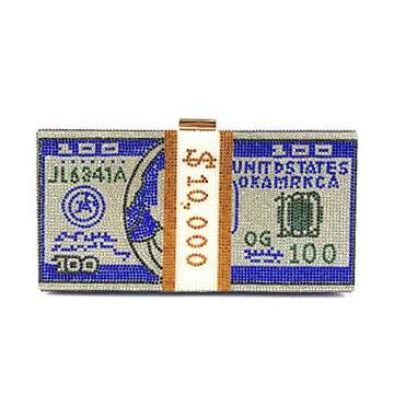 Newblom Money USD Bags Dollar Design Luxury Diamond Evening Bags Party Purse Clutch Bags Cash Dollar...