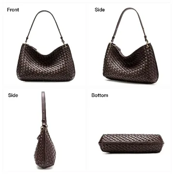 GASSDA Stylish Woven Vegan Leather Handbag for Women