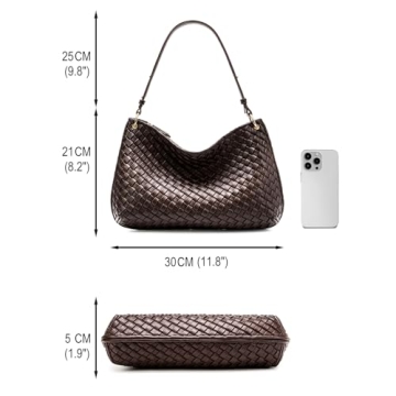 GASSDA Stylish Woven Vegan Leather Handbag for Women