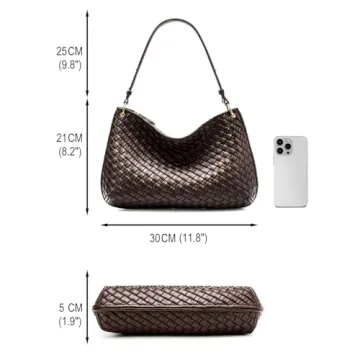 GASSDA Stylish Woven Vegan Leather Handbag for Women