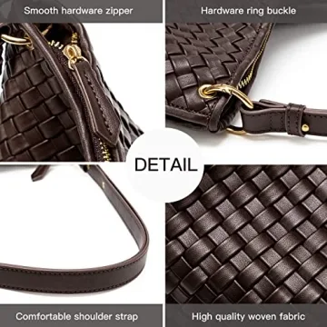 GASSDA Stylish Woven Vegan Leather Handbag for Women