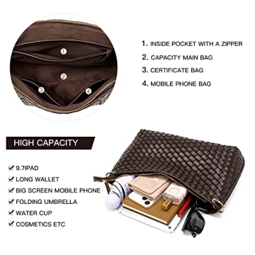 GASSDA Stylish Woven Vegan Leather Handbag for Women