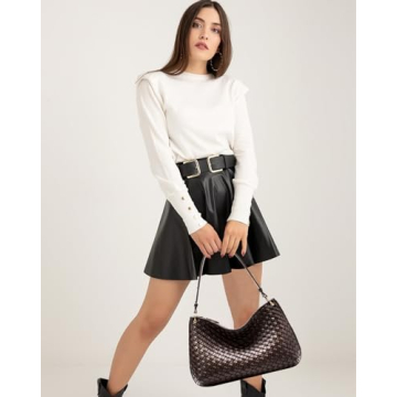 GASSDA Stylish Woven Vegan Leather Handbag for Women