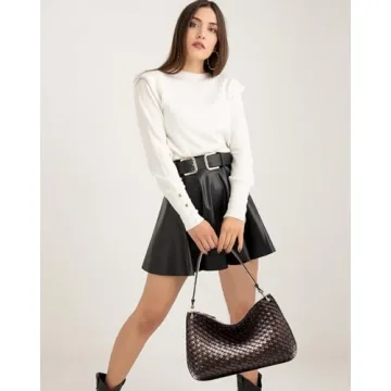 GASSDA Stylish Woven Vegan Leather Handbag for Women