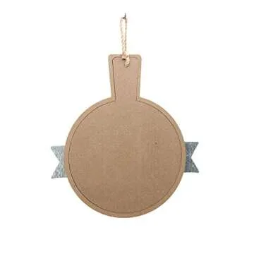 PARISLOFT Farmer's Market Open Daily Wood and Metal Circular Signs|Rustic Farmhouse Kitchen Wood Sign Plaque Wall Hanging Decor 17.75x0.5x19''