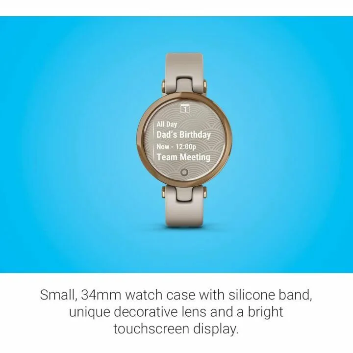 Garmin Lily™ GPS Smartwatch in Rose Gold & Tan