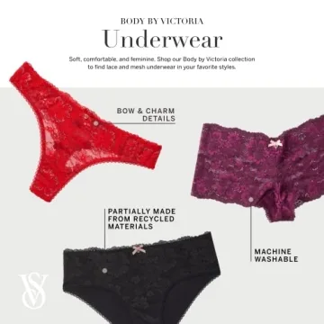 Victoria's Secret Lace Boyshort Panty for Women - Chic Comfort