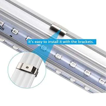 kamija UV LED Black Light, 10W USB Blacklight Tube for UV Poster, Portable Ultraviolet Light, Fluorescent Lamp for Halloween Blacklight Party Body Paints