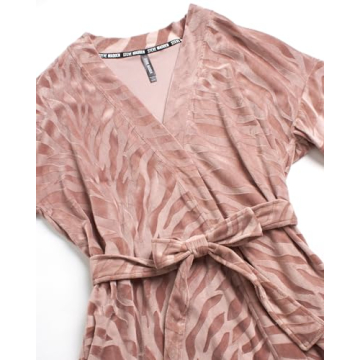 Steve Madden Women's Luxury Velour Bathrobe - Soft & Chic