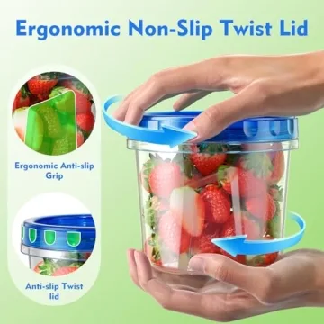 BiuLeon 12 Pack Freezer Storage – Leakproof, Reusable Containers