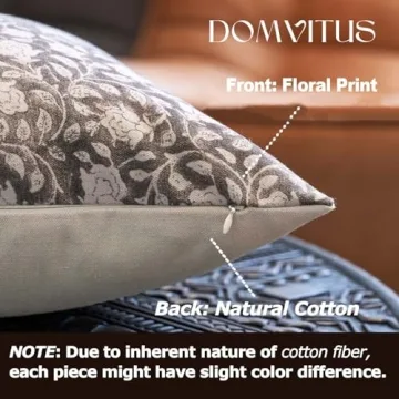 Stylish DOMVITUS Floral Pillow Cover 18x18 for Cozy Homes