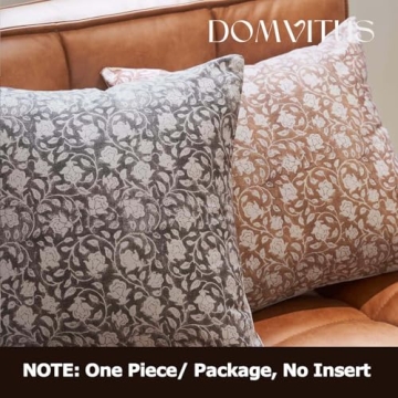 Stylish DOMVITUS Floral Pillow Cover 18x18 for Cozy Homes