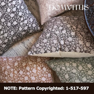 Stylish DOMVITUS Floral Pillow Cover 18x18 for Cozy Homes
