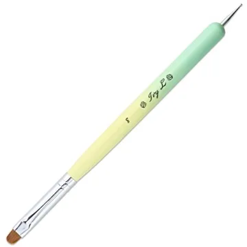 Ivy-L Premium 2 Ways French Gel Acrylic Nail Art Brush with Dotting Tool